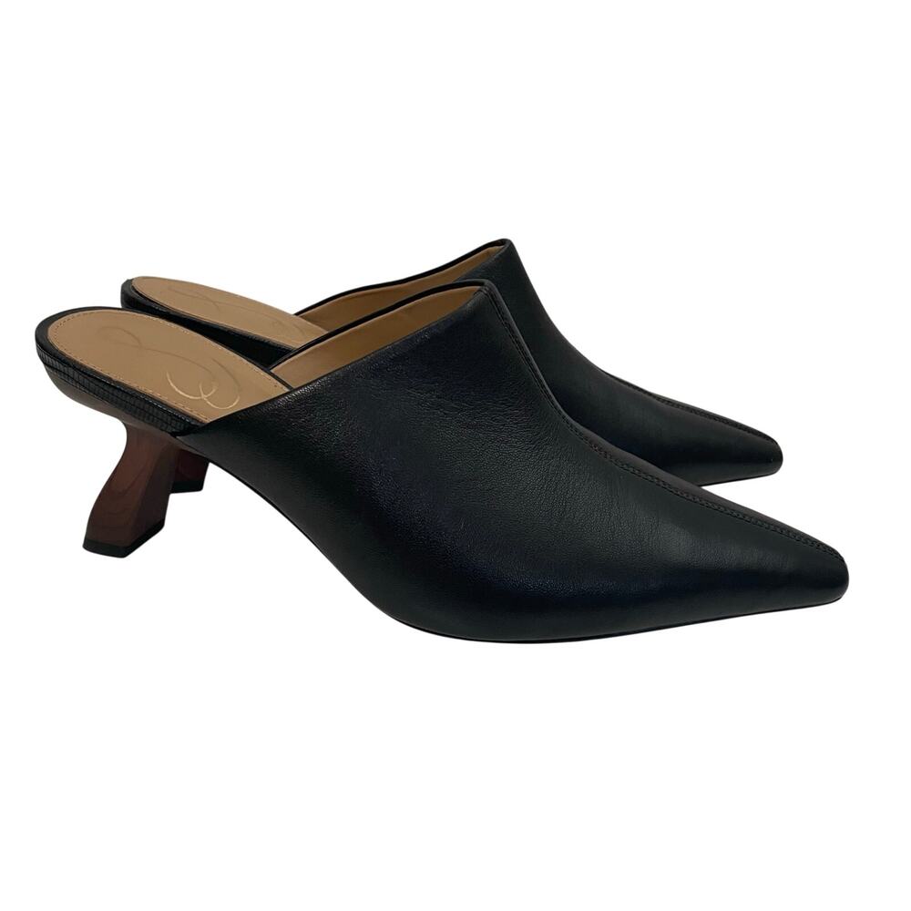 Sam Edelman Women's Skya Mule Heels Slip On Closed Toe sz 8.5 Black